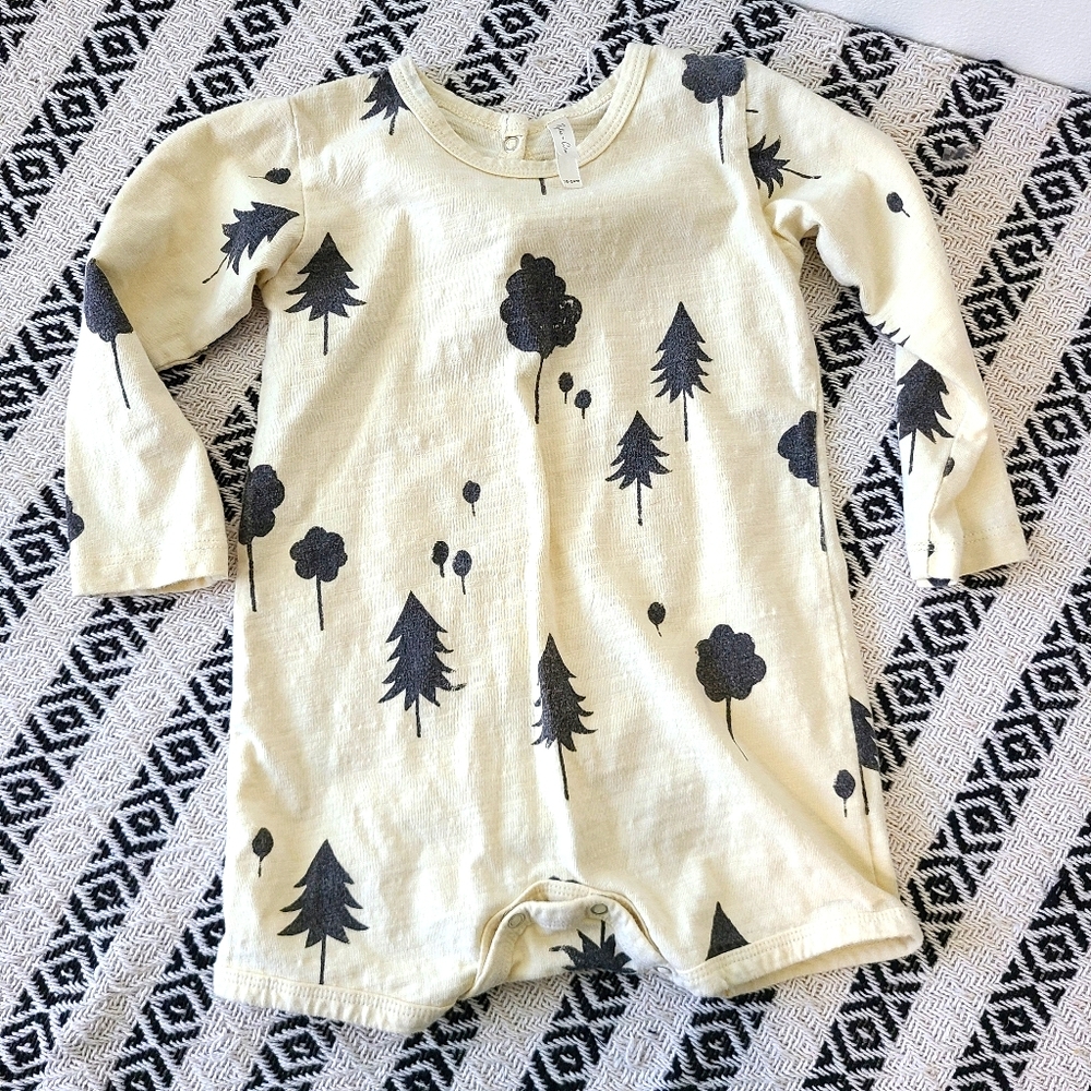 Rylee + Cru Long Sleeve Forest Shorts Romper